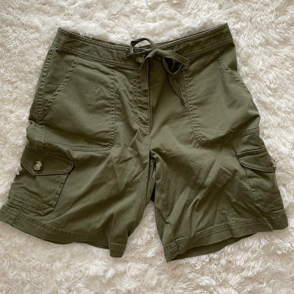 L.L. Bean Cargo Shorts in Olive Green